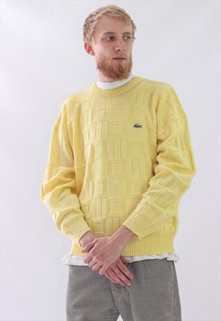 VINTAGE MENS LACOSTE LOGO KNIT JUMPER SWEATER