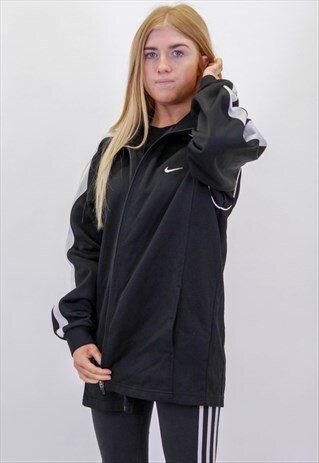 VINTAGE NIKE JACKET IN BLACK MEDIUM