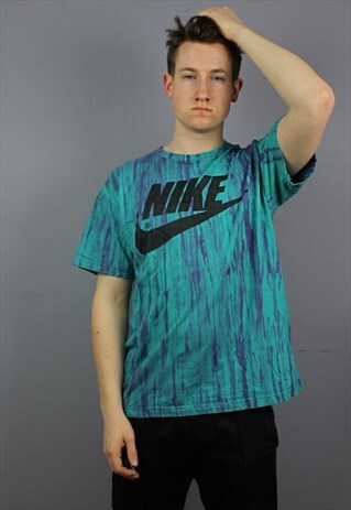 VINTAGE NIKE TIE DYE T-SHIRT WITH LOGO PRINT