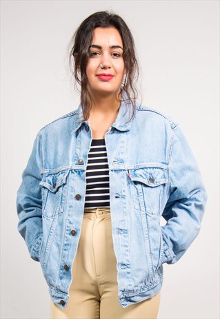 90'S VINTAGE LIGHT BLUE WASH LEVI'S DENIM JACKET