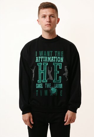 90S VINTAGE OLDSCHOOL GRAPHICS COTTON/ACR SWEATSHIRT 16013