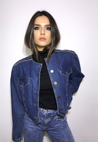 VINTAGE 90' OLDSCHOOL UNIQUE BLACK WHITE CASUAL JACKET