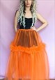 ORANGE TULLE SKIRT
