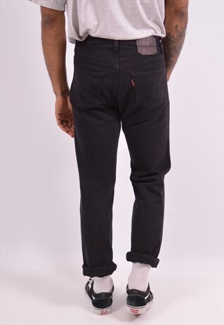 LEVI'S 501 MENS VINTAGE JEANS W30 L31 BLACK 90S