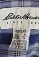 EDDIE BAUER VINTAGE MEN'S M SHIRT CHECKED LONG SLEEVED PLAID