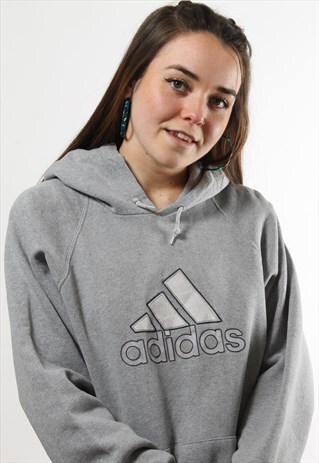 VINTAGE ADIDAS SPELL OUT LOGO HOODIE