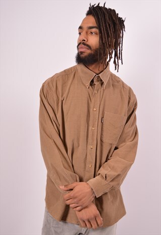 VINTAGE BARBOUR CORDUROY SHIRT BROWN
