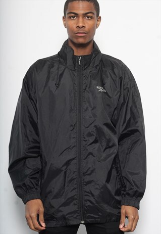 VINTAGE REEBOK RAIN JACKET BLACK