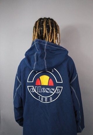 VINTAGE ELLESSE SPORT LONG HOODED COAT
