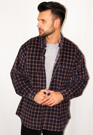 VINTAGE PLAID CORDUROY SHIRT