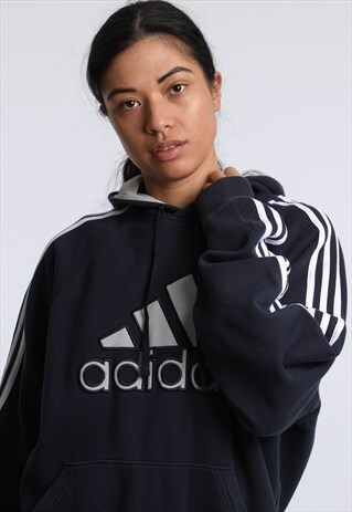 90S ADIDAS EMBROIDERED SPELL OUT HOODIE