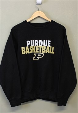 Vintage Purdue Basketball Sweater Black Pullover With Logo 