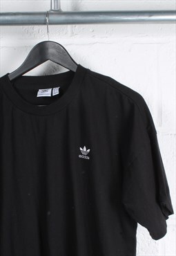 Vintage Adidas Originals T-Shirt Dress Black Oversized UK 12