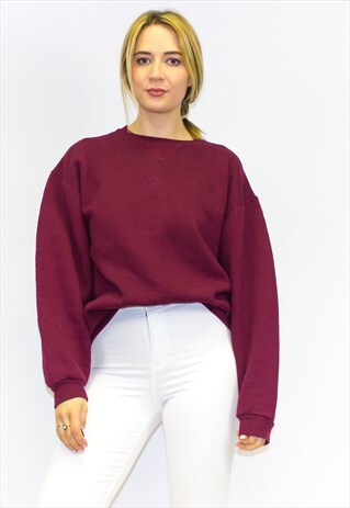 VINTAGE SLOUCHY MAROON SWEATSHIRT