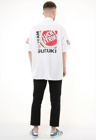 VINTAGE LUCKY STRIKE SUZUKI USA SHIRT 14128