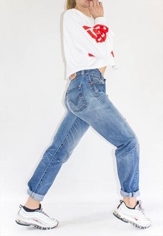 VINTAGE EMBROIDERED 501 DISTRESSED LEVI'S