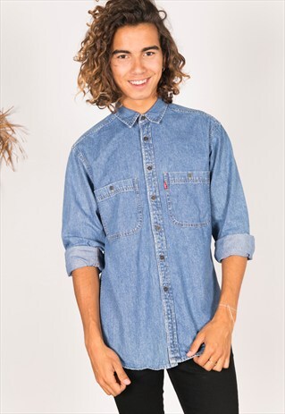VINTAGE 80S LEVI'S DENIM SHIRT / C423