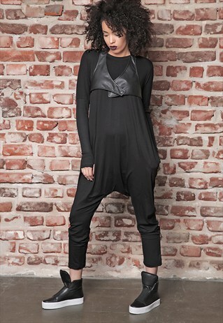 COTTON SUMMER MAXI OVERSIZE OVERALL/ DRAPED EXTRAVAGANT