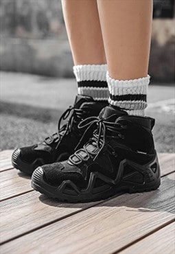 Hiking style boots chunky sole utility sneakers grunge shoes