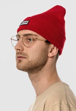 BEANIE LONG RED