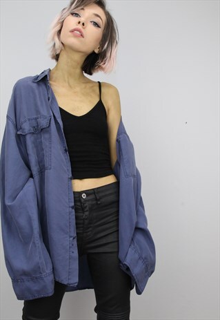 VINTAGE 80S/90S OVERSIZED SILK SHIRT