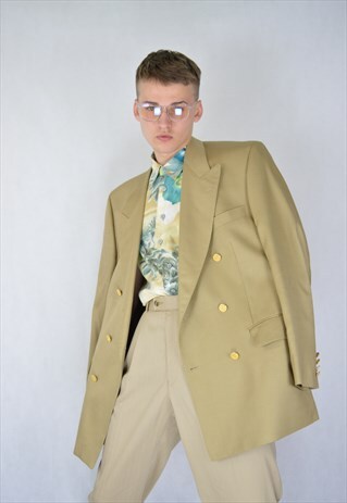 VINTAGE BROWN CLASSIC RAVE SUIT BLAZER