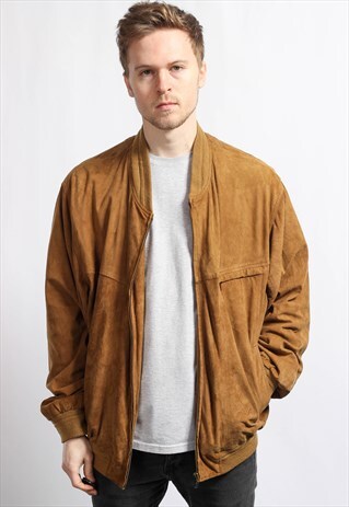 VINTAGE SUEDE BOMBER JACKET