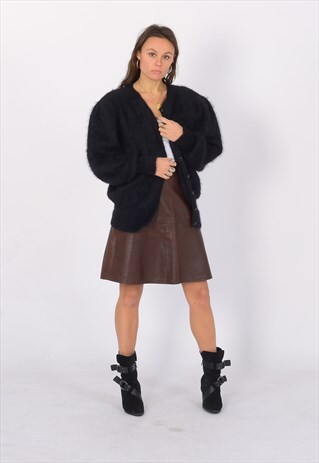 VINTAGE DHAGA MOHAIR KNITTED CARDIGAN