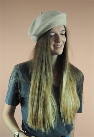 CAMEL WOOL MIX BERET
