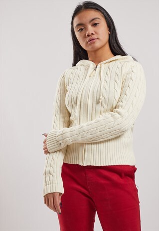 VINTAGE TOMMY HILFIGER ZIP-UP HOODED JUMPER