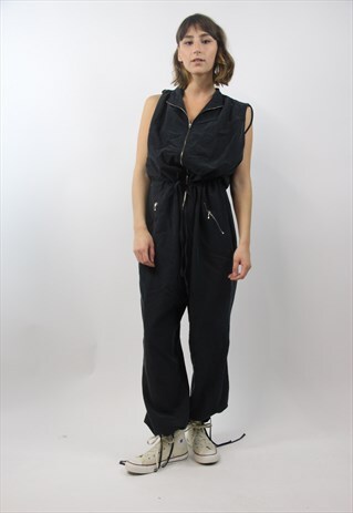 VINTAGE SLEEVELESS BLACK JUMPSUIT