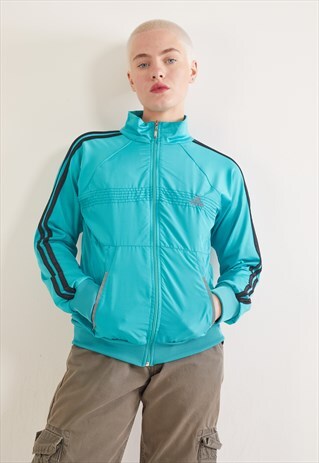 turquoise adidas jacket