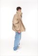 OVERSIZE BOMBER JACKET IN MOCCA BEIGE