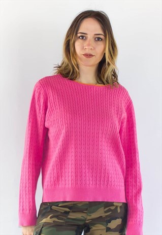 CABLE KNIT HILFIGER COTTON SWEATSHIRT