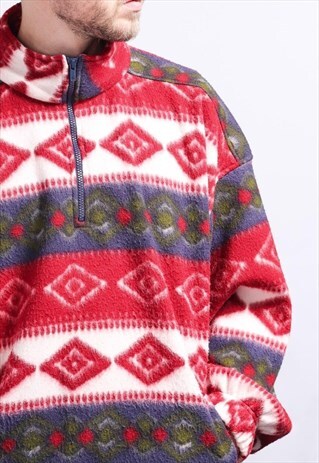 VINTAGE HALF ZIP FLEECE TOP