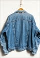 VINTAGE LEVIS AUTHENTIC LINED DENIM JACKET SIZE S 19279