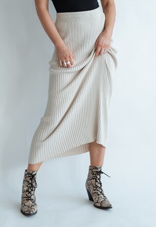 VINTAGE 90S MAXI CO ORD SKIRT IN HIGH WAIST