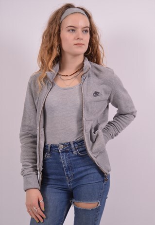 VINTAGE NIKE TRACKSUIT TOP JACKET GREY