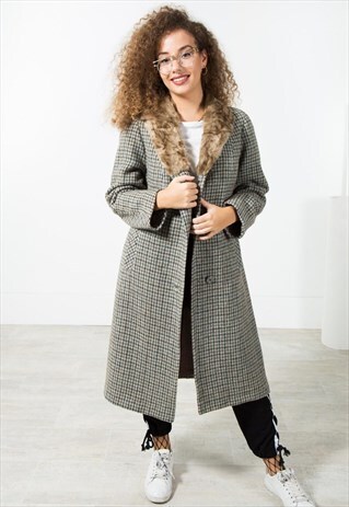 VINTAGE 80'S HARRIS TWEED COAT / S2091