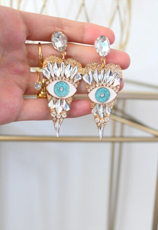 EARRINGS STRASS EYES
