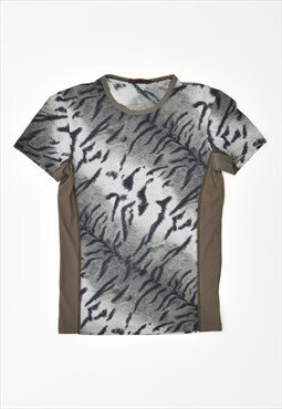 Vintage Roberto Cavalli T-Shirt Top Animal Print Grey