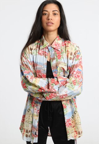 90S TOMMY HILFIGER OVERSIZED HAWAIIAN SHIRT
