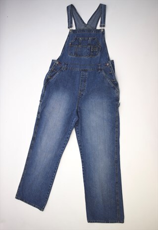 VINTAGE 90S NO BOUNDARIES BLUE DENIM DUNGAREES