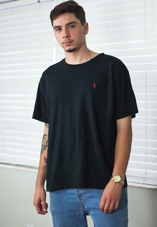 VINTAGE POLO RALPH LAUREN T-SHIRT LOGO 90S XL 7.3