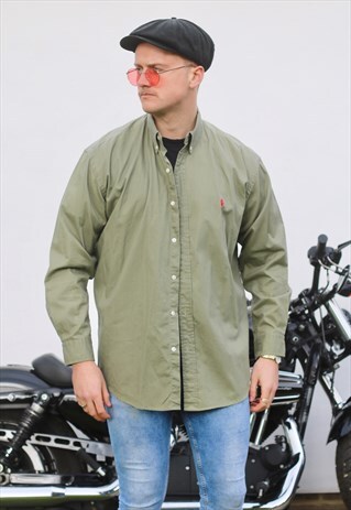 RALPH LAUREN BLAKE USA OLIVE GREEN SHIRT