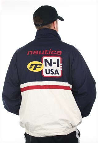 VINTAGE NAUTICA REVERSIBLE SAILING JACKET