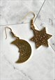 80S MOON & STAR EARRINGS MYTHICAL VINTAGE JEWELLERY 
