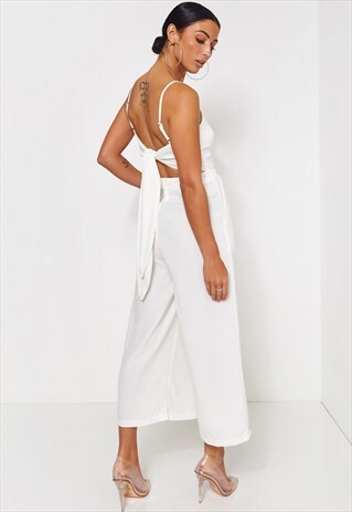 IDRA WHITE BOW BACK JUMPSUIT