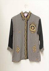 Vintage Stripe Crown Printed Shirt