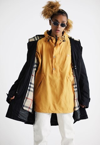 RARE BURBERRY VINTAGE DOUBLE NOVA CHECK LINED JACKET / COAT